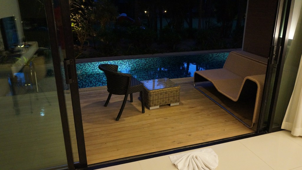 My room with its own stretch of pool